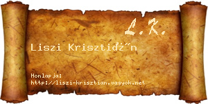 Liszi Krisztián névjegykártya