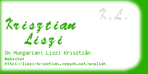 krisztian liszi business card